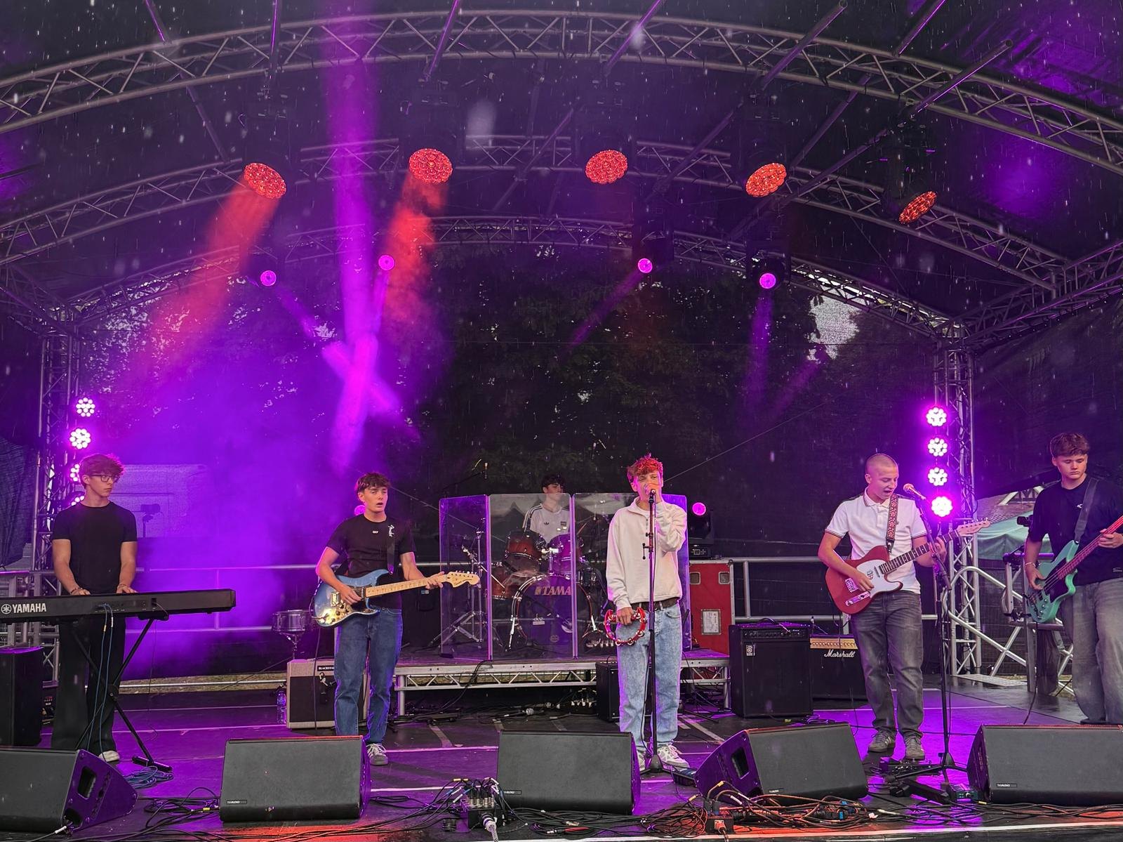 Purple Harts performing live on stage