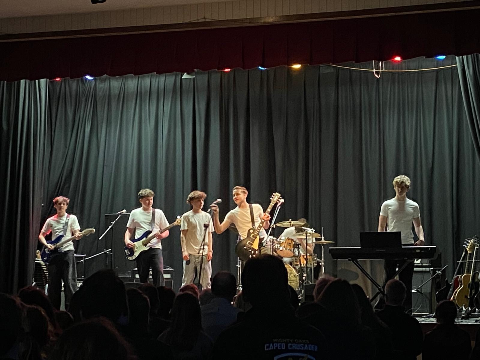 Purple Harts performing on stage
